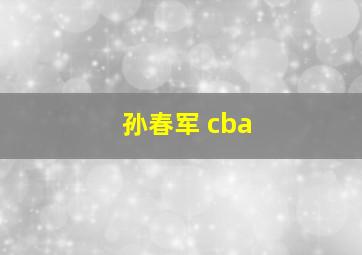 孙春军 cba